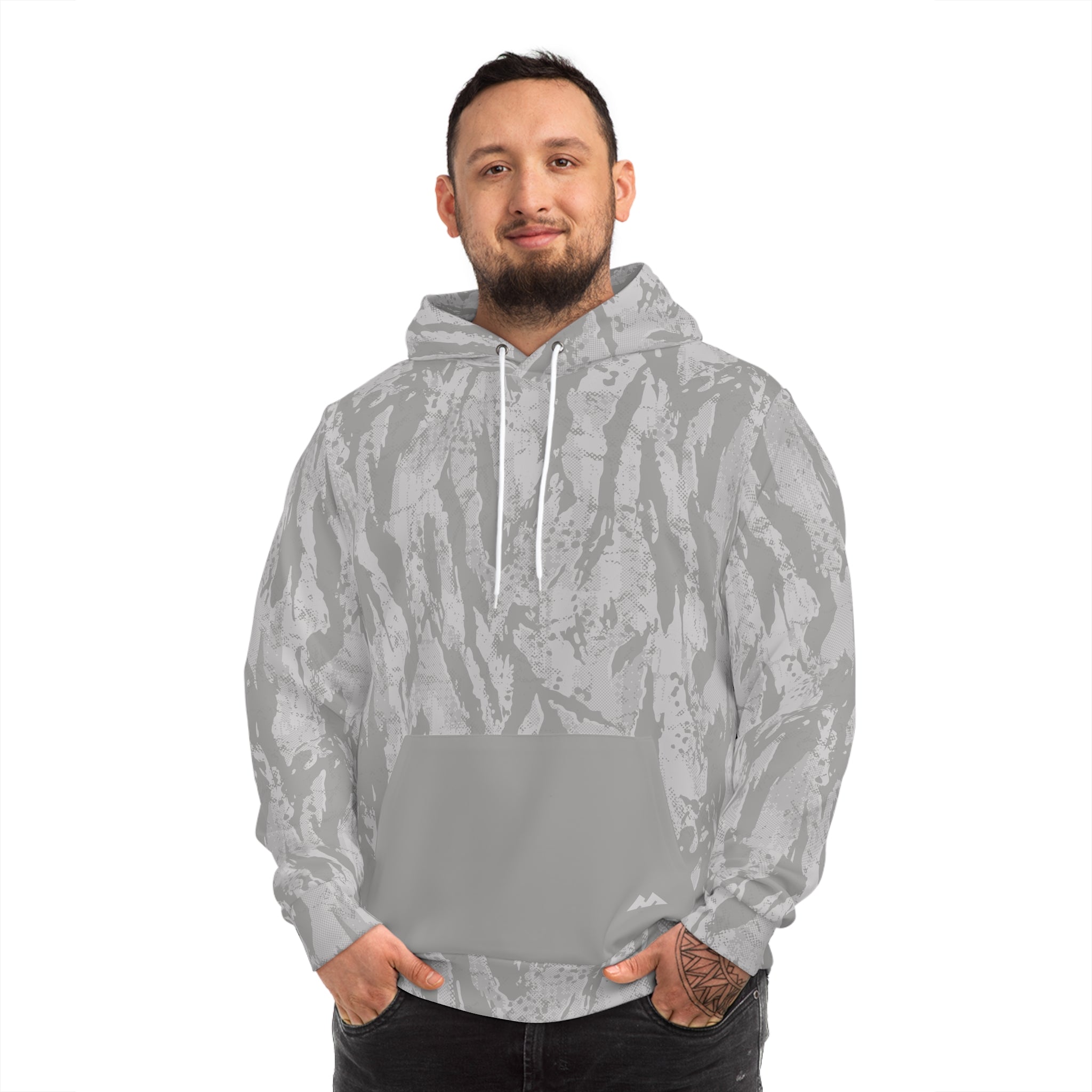 Abstract Gray Marble Camo Hoodie