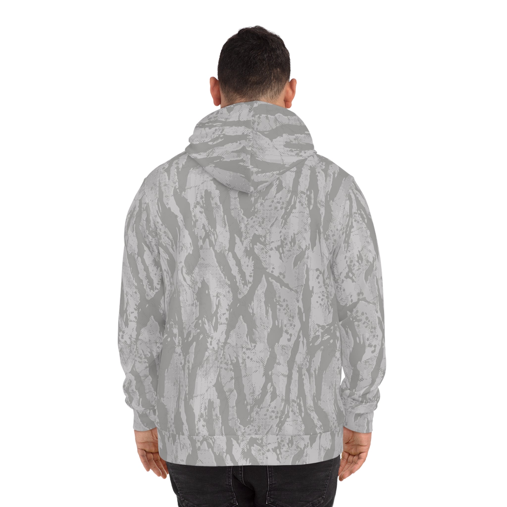 Abstract Gray Marble Camo Hoodie