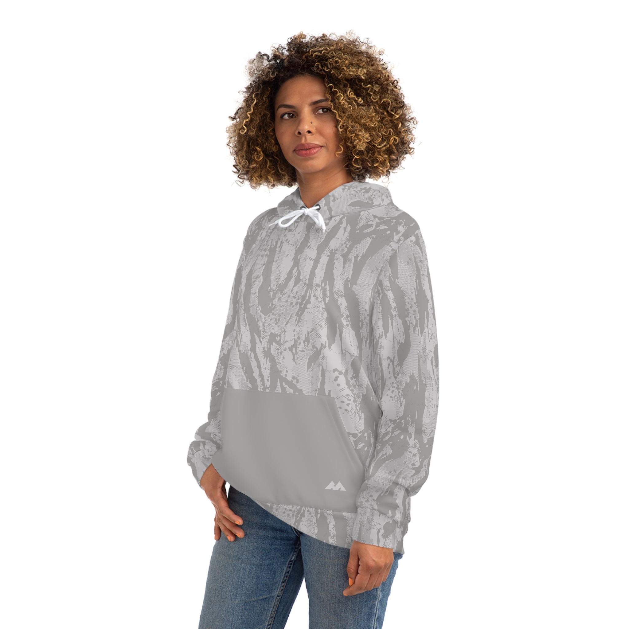 Abstract Gray Marble Camo Hoodie